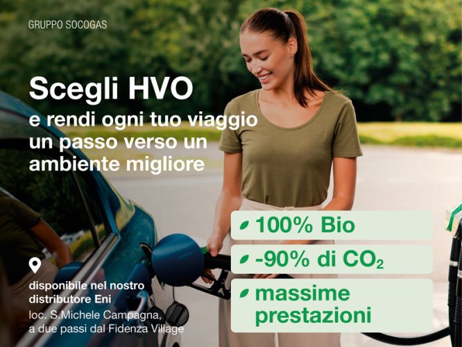 HVO 100% GREEN NEI DISTRIBUTORI DELLA RETE SOCOGAS